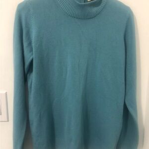 Appleseeds Teal Blue Lightweight  Sweater  LARGE women
